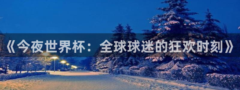 世界杯预赛赛程：《今夜世界杯：全球球迷的狂欢时刻》
